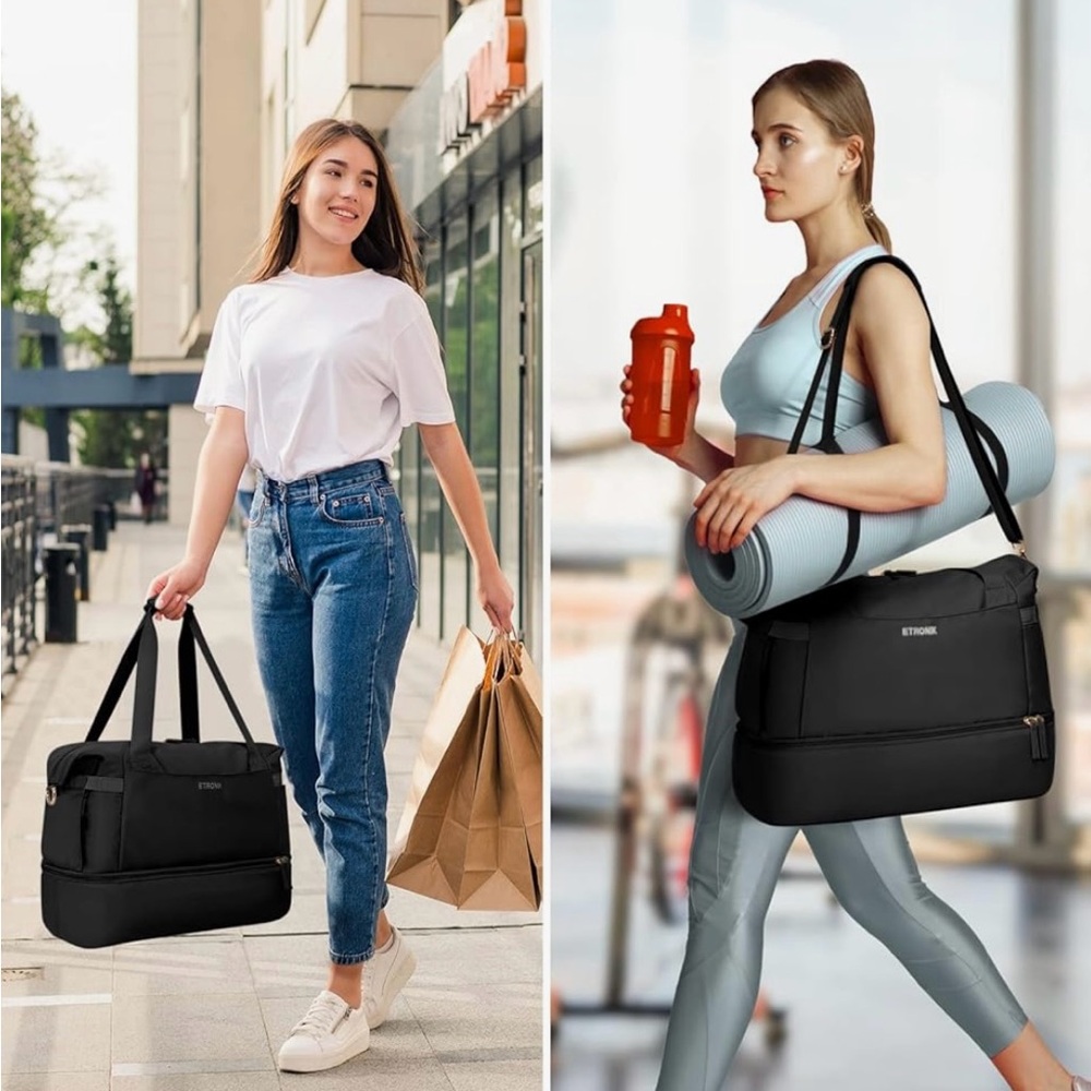 Black Travel Bag with Modern Design